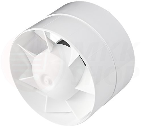 Kanal Rohrventilator Ø 125 mm Kugellager Rohreinschub Ab-Zuluft Lüfter Rohr V...