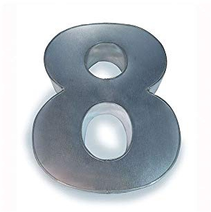 EUROTINS Large Number Birthday Wedding Anniversary Cake Tin - Cake Pan (8)