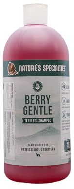 Nature's Specialties Berry Gentle Hundeshampoo - Sanftes Reinigungsshampoo für Trockene, Juckende Haut - Sanfte Gesichts und Körperreinigung - Ideal für Welpen - Beerenduft, 946ml