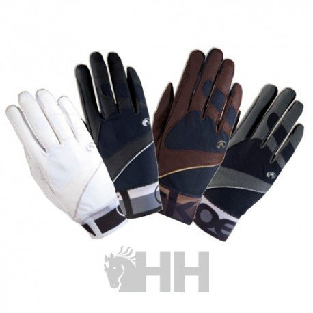 Roeckl Sports Handschuh -Milton, Unisex Reithandschuhe, Bund dehnbar, Weiß Größe 7