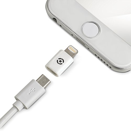 Celly ADLIGHTWH - Adaptador Desde Micro USB a Lightning de Apple, Blanco