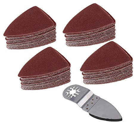 CNBTR Universal Oscillating Multitool Polishing Finger Sanding Pad Disc Sanding Sandpaper Sheet Set