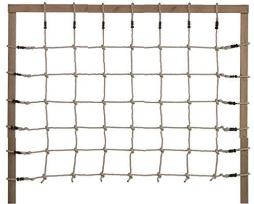 Loggyland Kletternetz Höhe 1,50 m x Breite 2,00 m (2,00 Meter Breit, 1,50 Meter hoch) ohne Holzkonstruktion (Natur)
