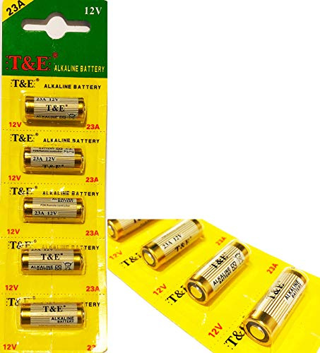 Lot 5 Pile Alcaline 23A (exp: 12/2027) MN21 A23 V23GA LRV08 L1028 LR23A E23 V23A 12V
