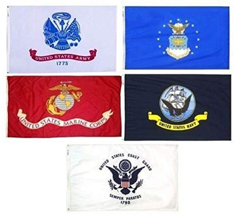 Wholesale Lot of 3x5 ft 5 Branches Military Set Flags 3'x5' Banner Grommets