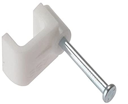 Bulk Hardware bh04818 2,5 mm Flach Kabel-Clip für Twin und Erde – Weiß (50 Stück)