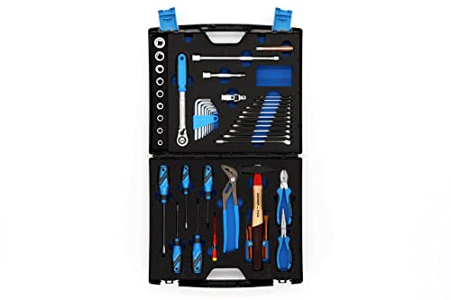 GEDORE Werkzeugkoffer TOURING, Set 49-teilig, gefüllt, universal, Werkzeug, für Haushalt, im Kunststoff-Koffer, 1000
