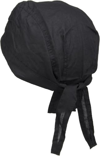 styleBREAKER Bandana huvudduk för kvinnor och män, justerbar Zandana, bikerduk, polyester-bomullsblandning, svart, one size