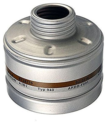 Dräger Gasfilter 940 A2B2 für Atemschutzmaske - Rd40 Anschluss | Kompatibel mit Dräger X-plore 6300 und allen Masken mit Rd40 Anschluss.