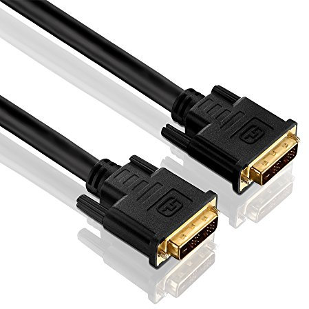 PureInstall PI4000-075 Single Link DVI-Kabel (DVI-D Stecker (18+1) auf DVI-D Stecker (18+1)), 7,5m, schwarz