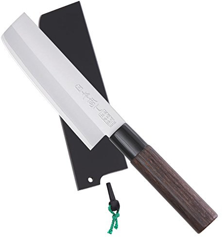 Saku Hocho in legno con fodero, Usuba, verdure