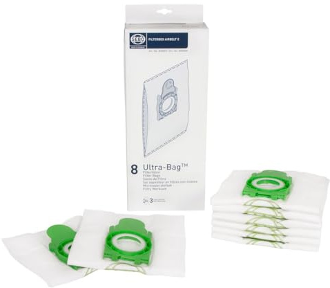 Sebo 8300ER Filterbox E für alle Airbelt E Modelle inklusive 8 Ultra Bag Elektret Filtertüten mit Filterdeckel