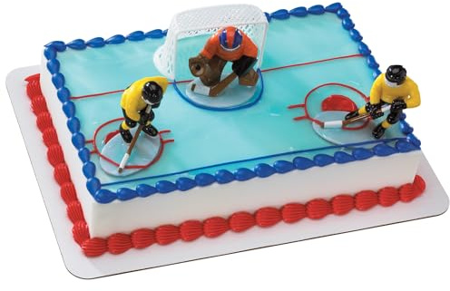 Hockey FaceOff DecoSet Cake Decoration