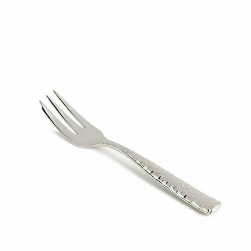 Fortessa Lucca Faceted 18/10 Stainless Steel Flatware Appetizer/Cake Fork, Set of 12