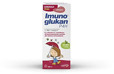 Imunoglukan P4H Jarabe 120ml | 120ml | Complemento Alimenticio con Vitamina C para Fortalecer las Defensas de Niños para los más Pequeños y Adultos