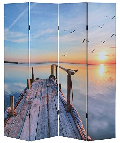 Mendler Foto-Paravent T234 180x160cm - Sonnenuntergang | Paravent, Trennwand, MVG-Zertifiziert