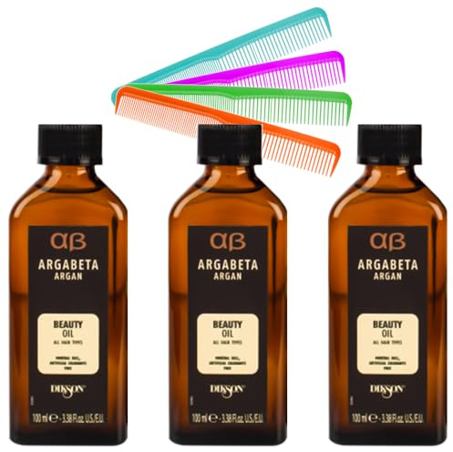 3 st DIKSON ARGABETA professionell hårolja med arganolja/betakaroten 100 ml + gåva nr 1 färgglad smal kam ALTÉAX®
