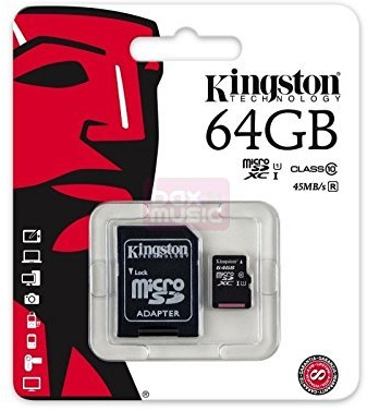 Kingston 64GB Micro SD SDXC Card Class 10 for Samsung Galaxy Tab 2, 3, and 4