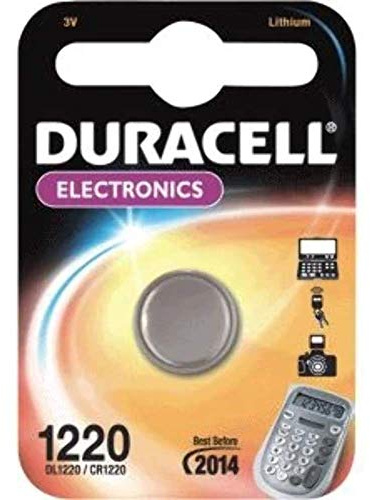 Duracell 1220 Household Single-Use Battery, CR1220 Lithium 3 V, Button/Coin, 1 Piece