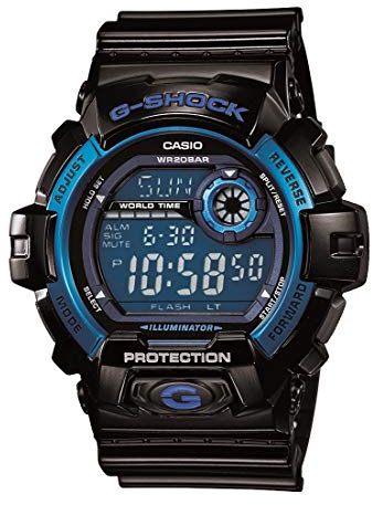 Casio Men's G8900A-1CR G-Shock Black and Blue Resin Digital Sport Watch