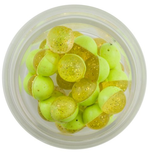 Berkley PowerBait Power Clear Eggs Floating Fishing Bait, Clear Gold-Chartreuse, Irresistible Scent & Flavor, Natural Presentation, Ideal for Trout, Steelhead, Salmon and More