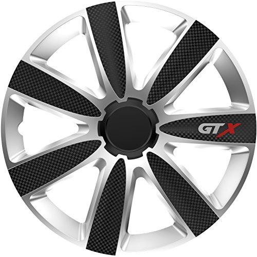 ZentimeX Z778405 Radkappen Radzierblenden universal 13 Zoll Silver&Black