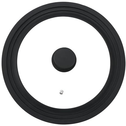 BERGNER Kaiserhoff - Tapa Universal De Vidrio para Sartenes, Cazuelas y Cacerolas - Tamaño Universal de 16/18/20CM - Pomo y Anillo de Silicona - Apto para Lavavajillas