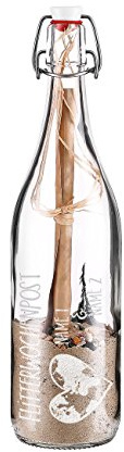 Herz & Heim® Hochzeitsgeschenk - Flitterwochenpost - zur Hochzeit mit Gravur der Namen und des Datums z.B. als Gutschein