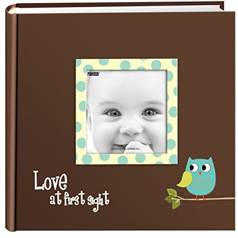 Pioneer Photo Albums EV-246FB/O 200-Pocket Baby Owl Printed Designer Frame Cover Photo Album, Blue, 4 x 6 Inch