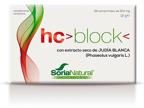 Soria Natural HC Block - Control de Carbohidratos y Refuerzo Metabólico - Control de Peso, Dieta - Complemento alimenticio natural - 24 comprimidos