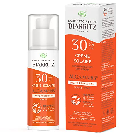 Alga Maris Sonnencreme für Gesicht LSF 30 (50ml), Bio Sonnencreme Spray Sonnenschutz mit intensiver Feuchtigkeitspflege, Schutz bei Outdoor- und Wasser-Aktivitäten, hochwirksamer UVA/UVB Schutz