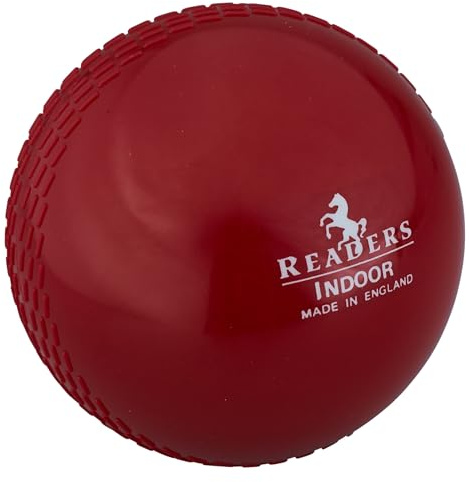 Readers Indoor, Palla da Cricket. Ragazzo, Unisex, Rosso, 4oz