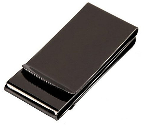 HONB Pince à billets intelligente double face et porte-cartes de crédit pour homme (noir), Noir , Pliage en trois parties