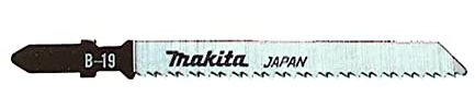 Makita B-04933 Stichsägeblatt B-19S HCS 5 Stück, Zahnung auf Stoß, ideal für saubere und splitterfreie Oberflächenschnitte in laminierte Hölzer und Kunststoffe von 3 bis 25 mm Materialstärke
