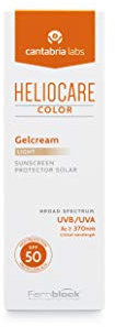 Heliocare Gelcream Colour Light SPF 50 50ml / Sun Cream For Face/Daily UVA UVB Anti-Ageing Sunscreen Protection/Suits All Skin Types/Natural-looking Foundation Coverage