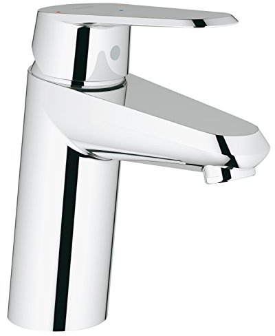 GROHE Eurodisc Cosmopolitan - Einhand- Waschtischarmatur (energiesparend, inkl. Temperaturbegrenzer, schnelle Befestigung, variable Mengenbegrenzung), chrom, 2338220E