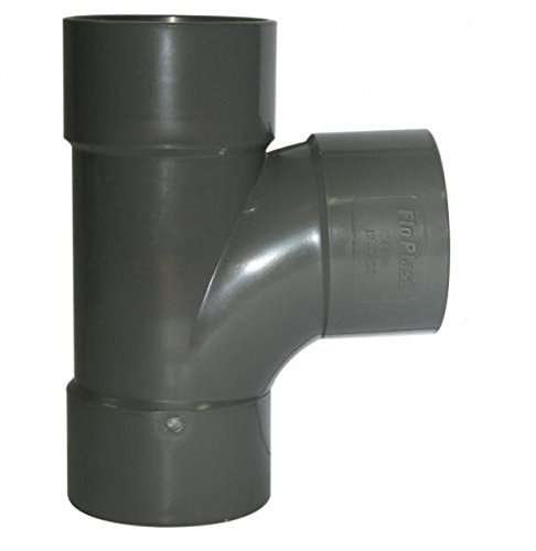 FLOPLAST Solvent Grey 40mm (43mm) Waste Swept Tee