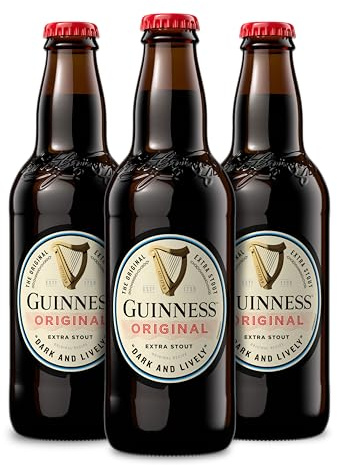 Guinness Original Cerveza Ale Negra Irlandesa Pack Botellas, 24 x 33cl