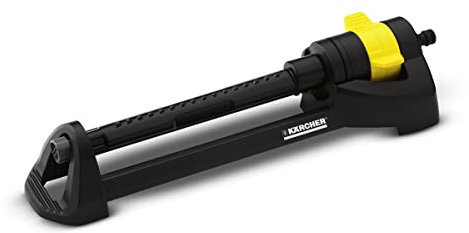 Kärcher Rechteckregner OS 3.220, stufenlose Einstellung der Reichweite, max. Beregnungsfläche: 220 m², Sprengweite: 5-17 m, Sprengbreite: 9-13 m, schwarz