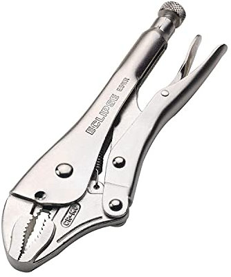 Eclipse Professional Tools E5WR Curved Jaw Locking Pliers with Wire Cutters 125mm (5), Silver