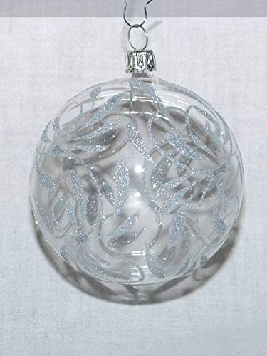 Jingle Bells Lauscha Christbaumkugel 8cm 4Stck. kristall Elegance