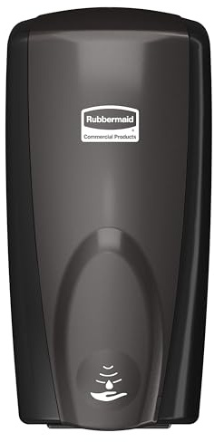 Rubbermaid Commercial Products AutoFoam Hand Soap & Sanitizer Dispenser Black/Black Pearl Touchless Wall Mount Battery Operated for Restrooms in Offices/Hotels/Entertainment/Schools