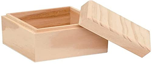 Glorex Scatola di Legno, Legno, Naturale, 9 x 9 x 7 cm