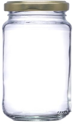 12oz Jam Jars (300 ml) Pack of 12, including gold lids, ideal for jams and preserves