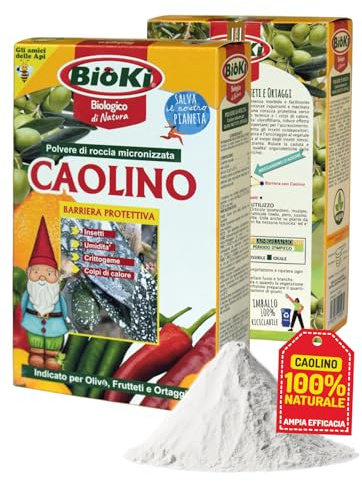 Bioki caolino per agricoltura, ideale per insetti molesti e malattie delle foglie, astuccio da 900 g, ideale per agricoltura biologica