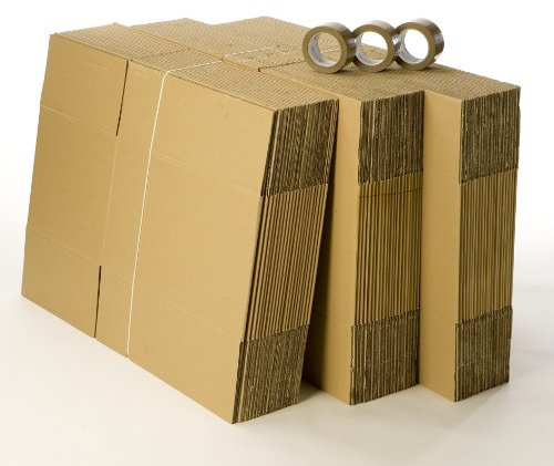 Kit 60 cartons déménagement standard avec 3 rouleaux d'adhésif gratuits
