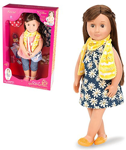 Our Generatioin 44284 - Reese OG Puppe mit Blumenkleid, 46 cm