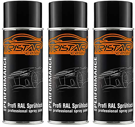 TRISTARcolor 3 x RAL 7016 Anthrazitgrau glänzend Lack Spraydose | Sprühdose 400 ml, schnelltrocknend