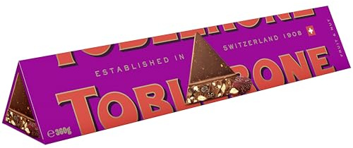 Toblerone Large Bar Fruit and Nut Chocolate, 360g