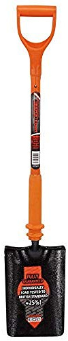 Draper 75173 Expert trenching spade helt isolerad och solid smidd, orange, svart